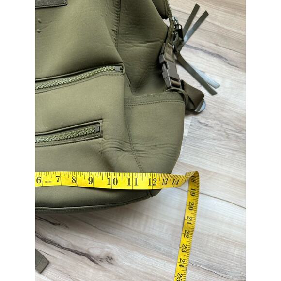 Dagne Dover Indi Neoprene Moms Bag Backpack Green Zippered Pockets main image 5